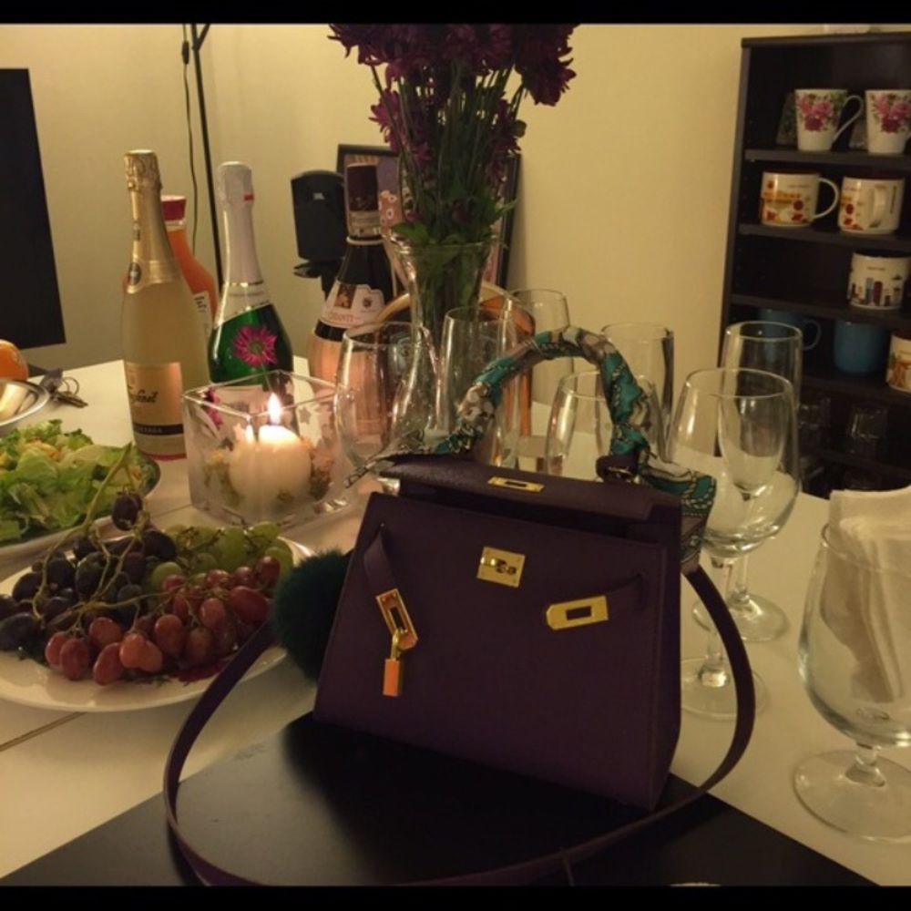 House of hello purple bag
